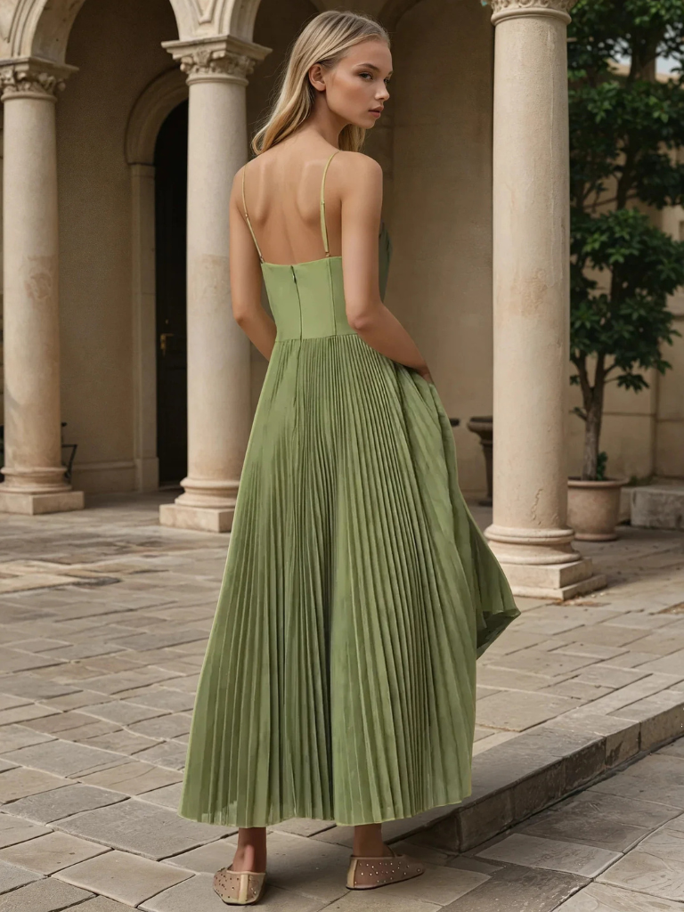 Véronique | Emerald Green Maxi Dress