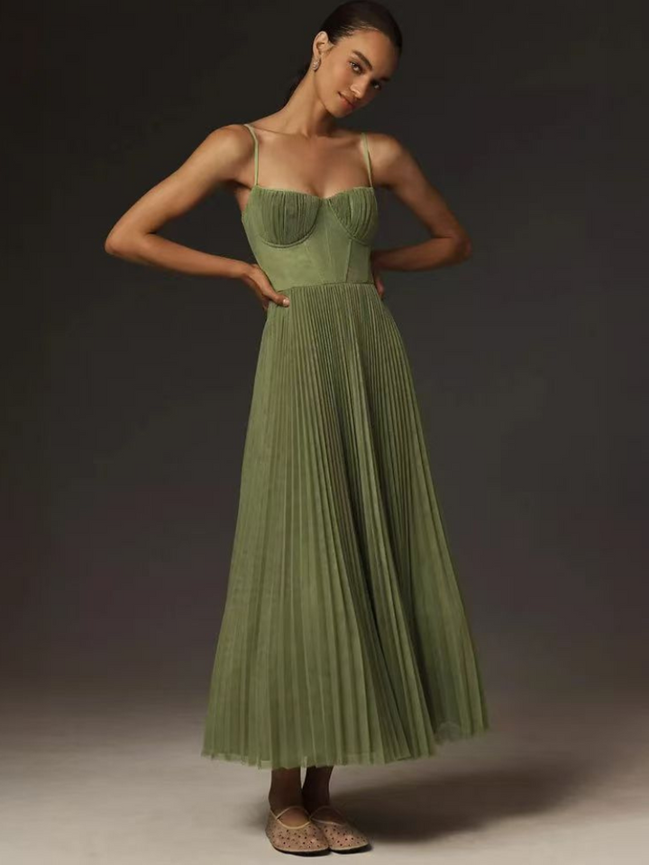 Véronique | Emerald Green Maxi Dress