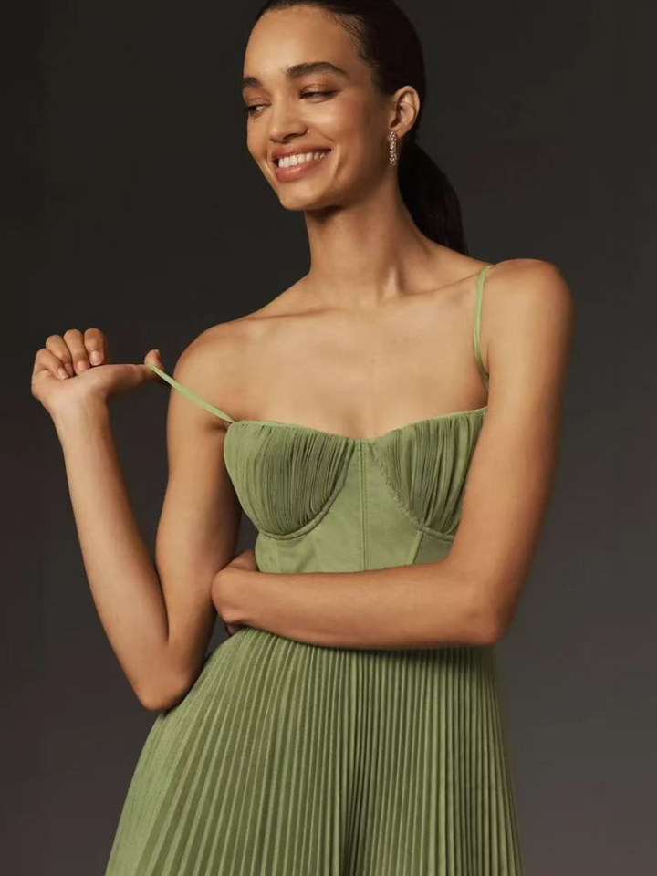 Véronique | Emerald Green Maxi Dress