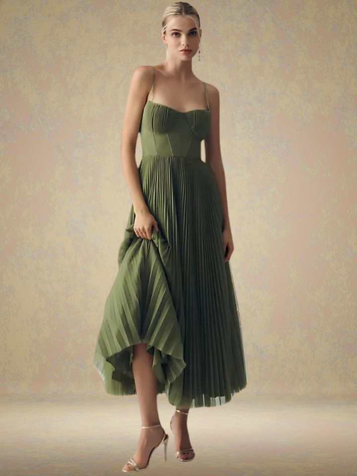 Véronique | Emerald Green Maxi Dress