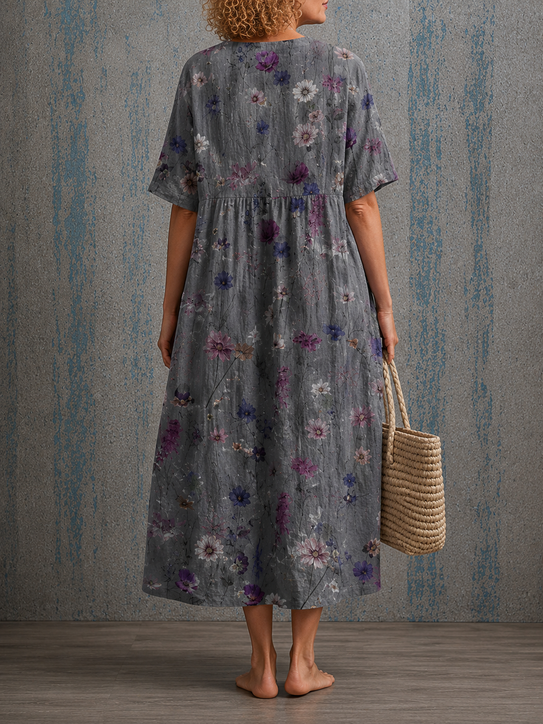 Camille | Half Sleeve Linen Dress