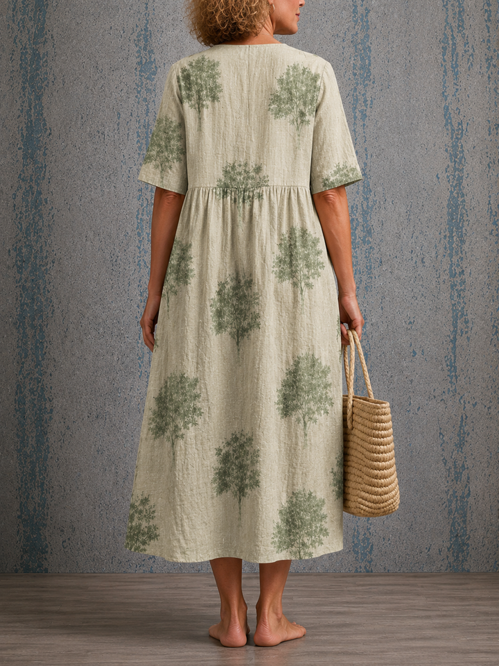 Annette | Half Sleeve Linen Dress