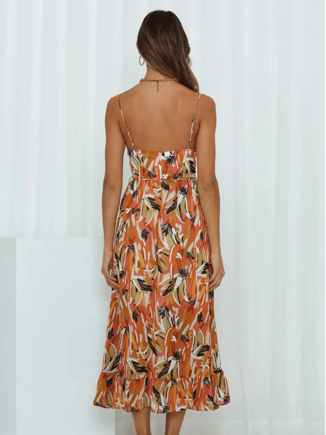 Chiara | Midi Dress in Painterly Colour