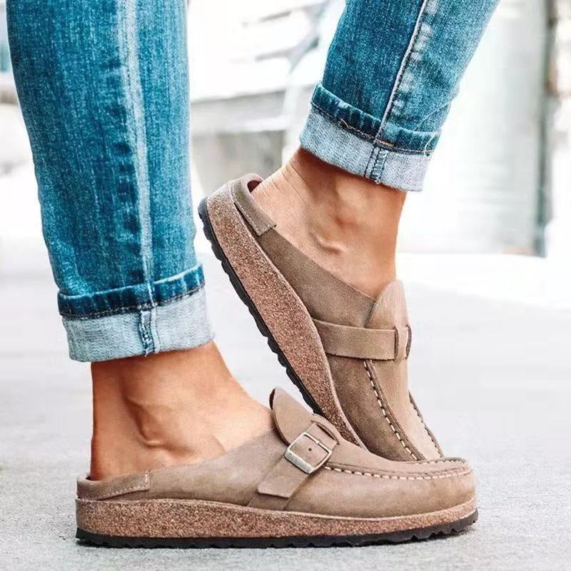 Heidi | Buckled Comfort Mules